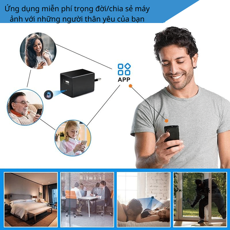 camera ngụy trang có thể kết nối được nhiều điện thoại thông minh với nhau để có thể kết nối với những người thân yêu trong gia đình và bạn bè