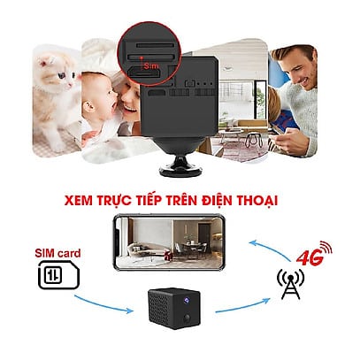 Camera Mini IP Vstarcam CB72, độ phân giải 4k sắc nét, xem từ xa qua điện thoại, có thể lắp sim 4G giúp máy kết nối mạng mọi lúc mọi nơi cực tiện lợi.