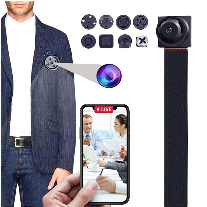 camera mini siêu nhỏ HQV99 có thể ngụy trang cúc áo mang theo người hoặc có thể để 1 chỗ giám sát theo giõi trực tiếp qua điện thoại