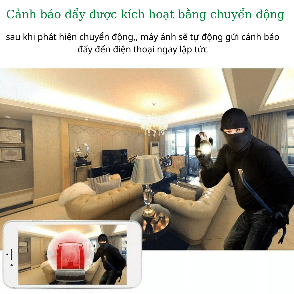 Canh bao day duoc kich hoat bang chuyen dong
